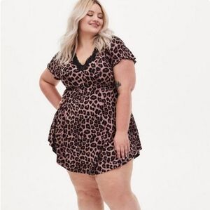 Super Soft Lace Trim Sleep Babydoll Gown